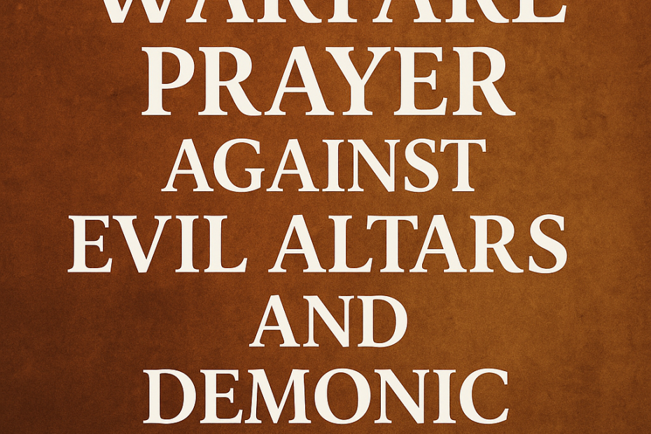 Warfare Prayer Against Evil Altars and Demonic Attacks